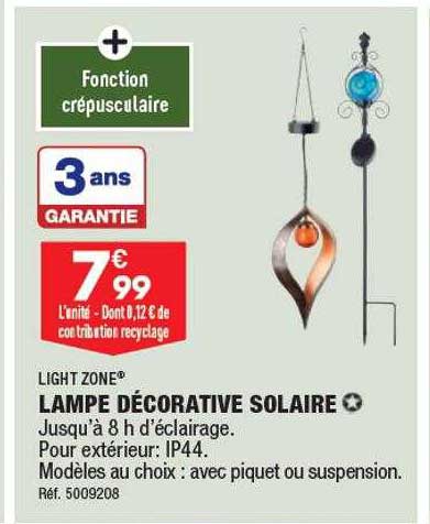 lampe décorative solaire light zone