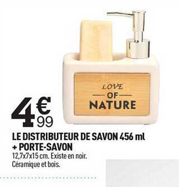 le distributeur de savon 456ml + porte-savon