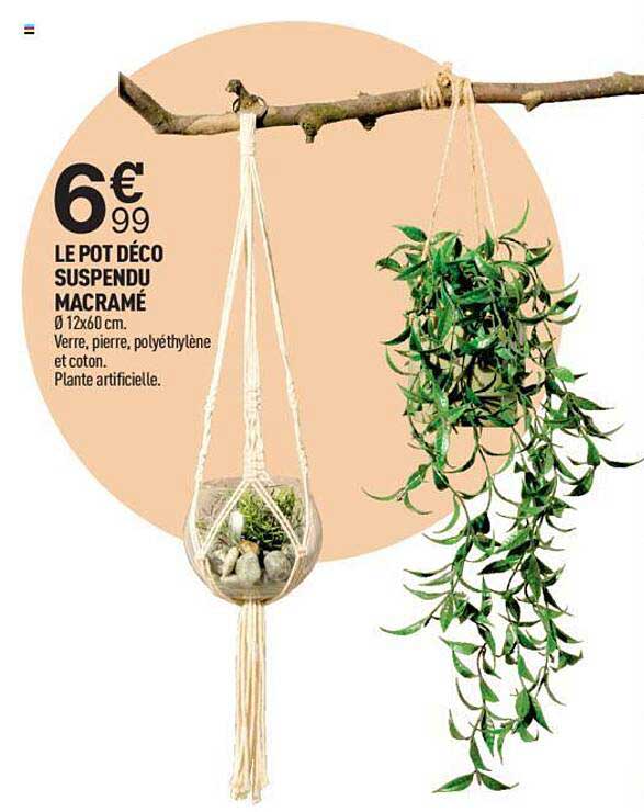 Le Pot Déco Suspendu Macramé