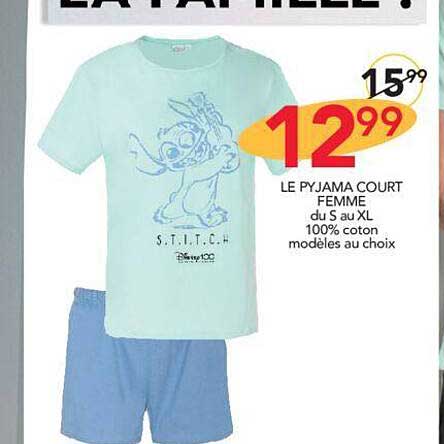 le pyjama court femme