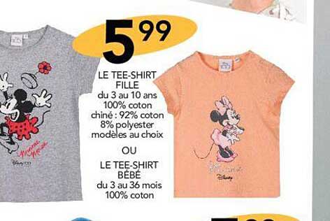 le tee-shirt fille ou le tee-shirt bébé