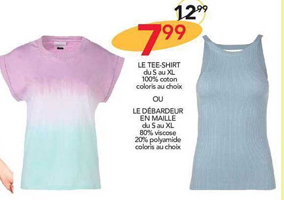 le tee-shirt ou le débardeur en maille
