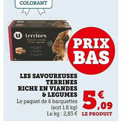 les savoureuses terrines riche en viandes & légumes