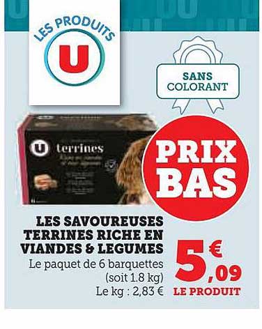 les savoureuses terrines riche en viandes & légumes