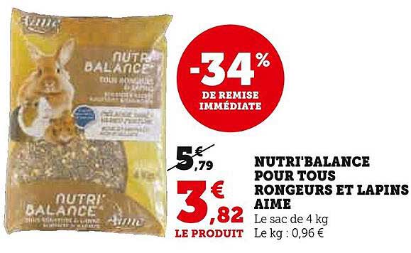 nutri'balance pour tous rongeurs et lapins aimé