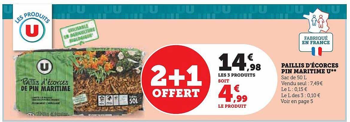 paillis d'écorces pin maritime u