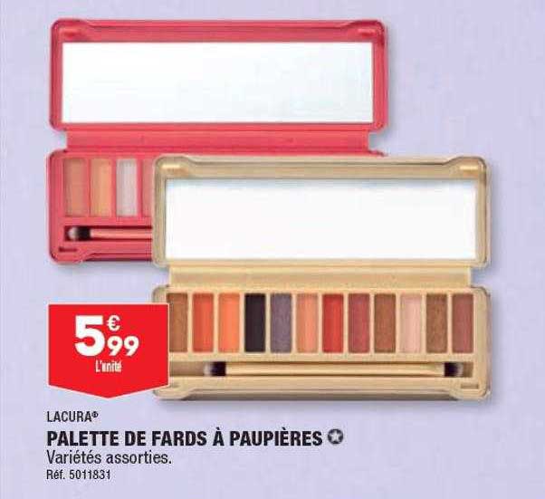 palette de fards à paupières lacura
