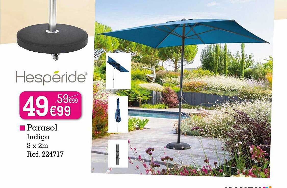 parasol indigo 3 x 2 m