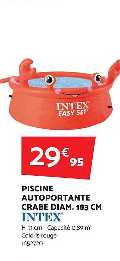 piscine autoportante crab diam. 183 cm intex
