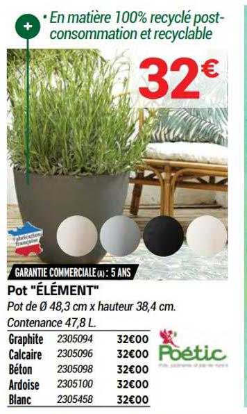 pot "élément" poétic