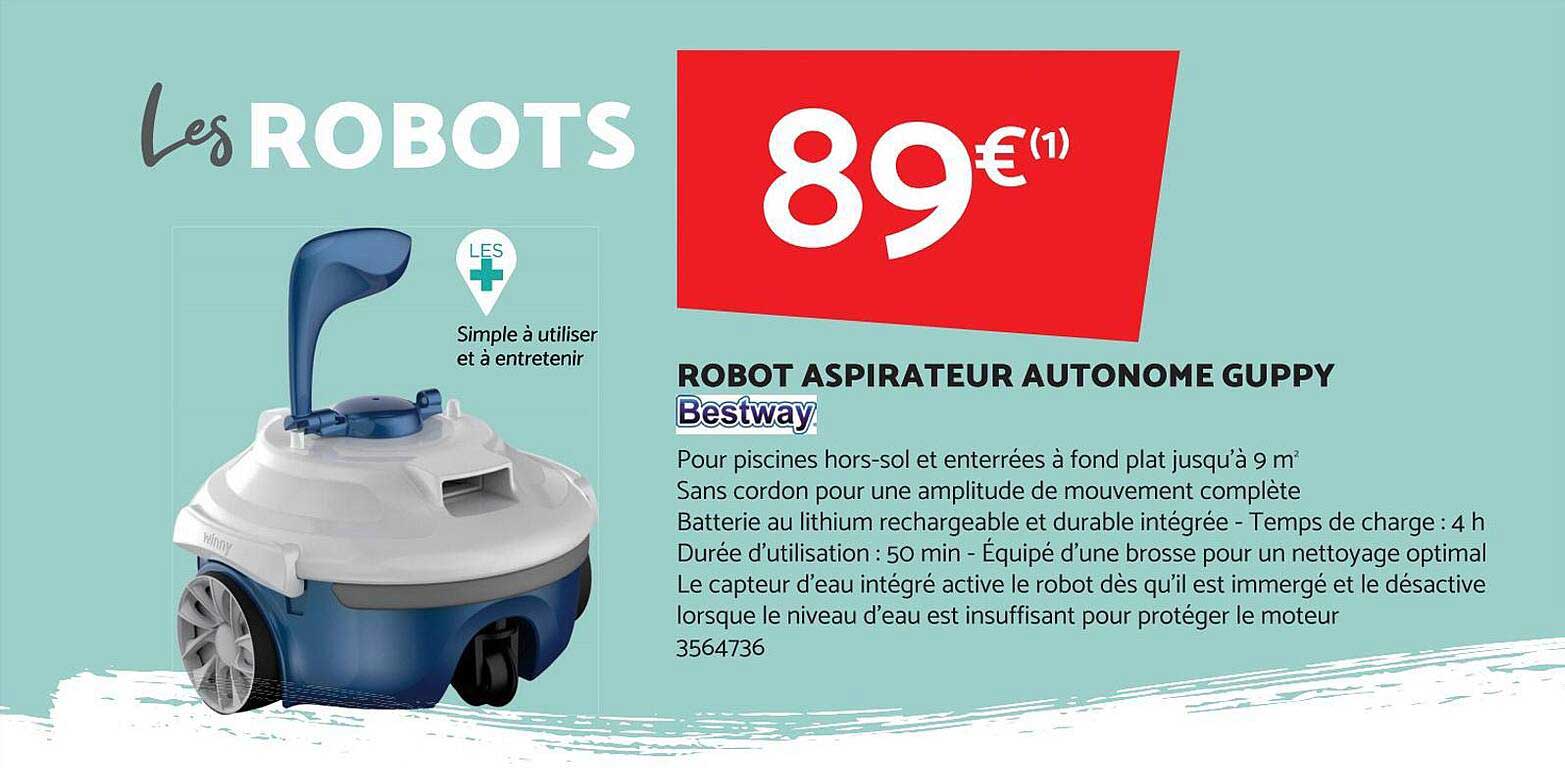 robot aspirateur autonome guppy bestway