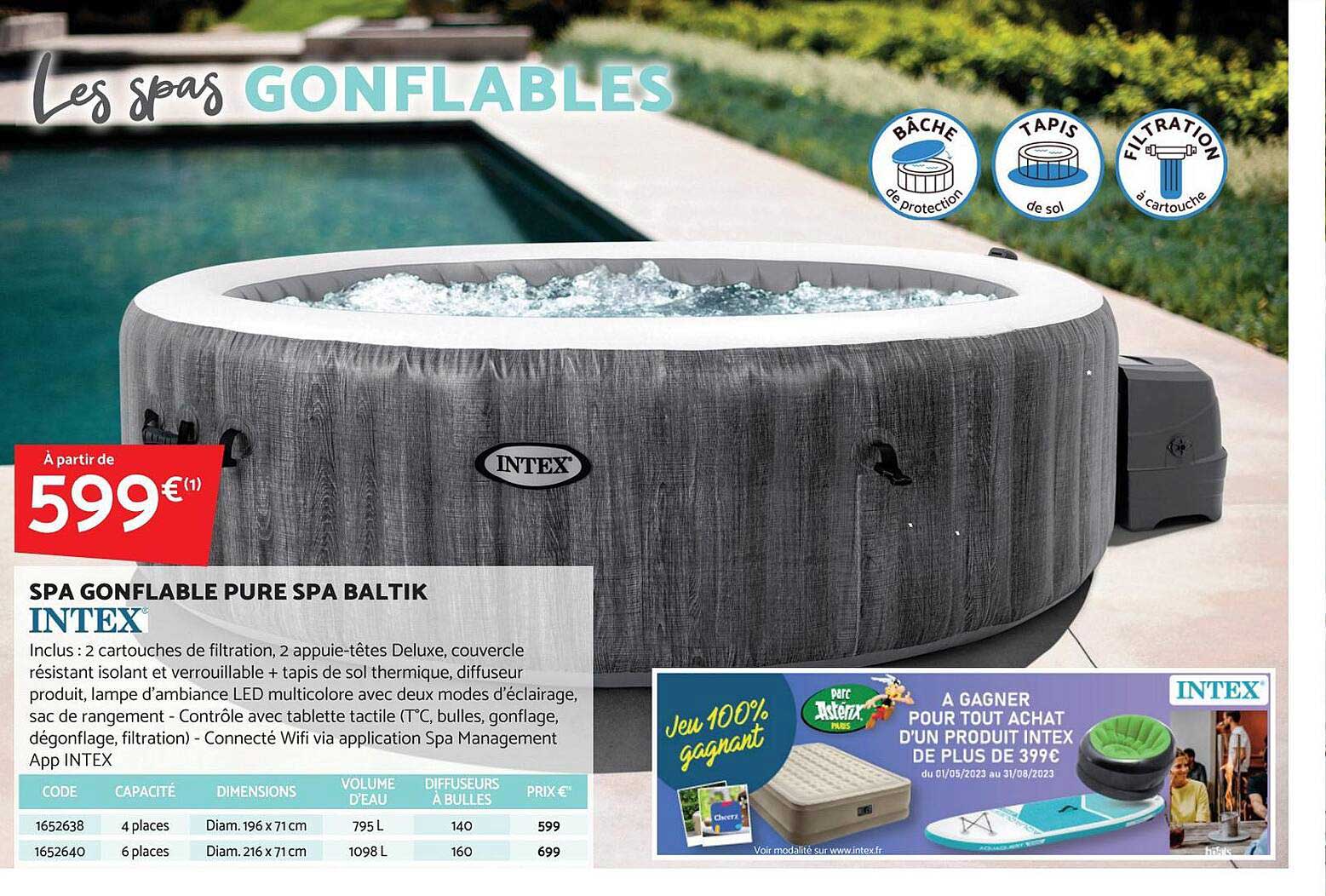 spa gonflable pure spa baltik intex