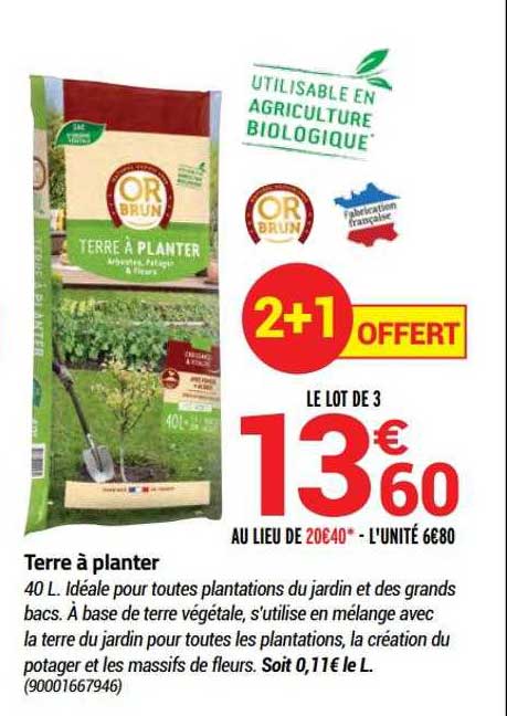 terre à planter or brun