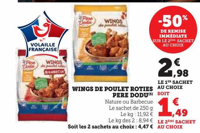 wings de poulet rôties père dodu