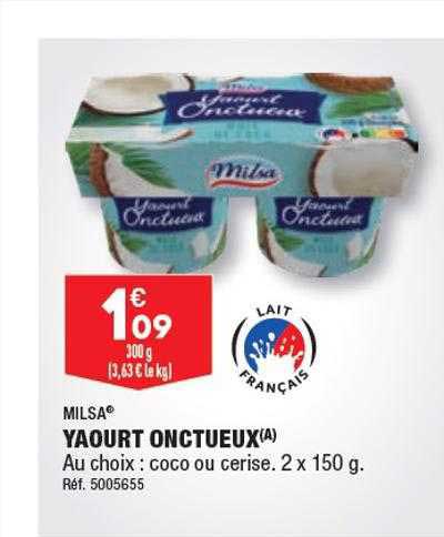 Yaourt Onctueux Milsa