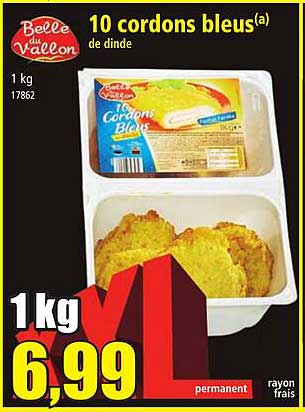 10 cordons bleus de dinde belle du vallon