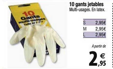 10 Gants Jetables