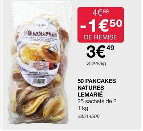 50 pancakes natures lemarié
