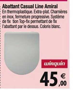 abattant casual line amiral wirquin