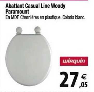 abattant casual line woody paramount wirquin