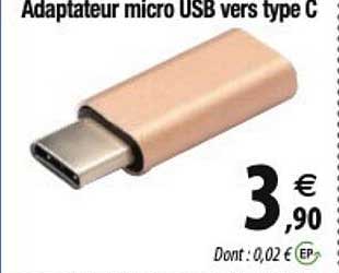 adaptateur micro usb vers type c
