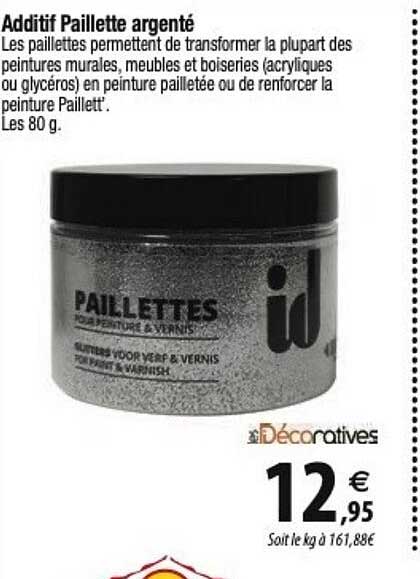 additif paillette argenté décoratives
