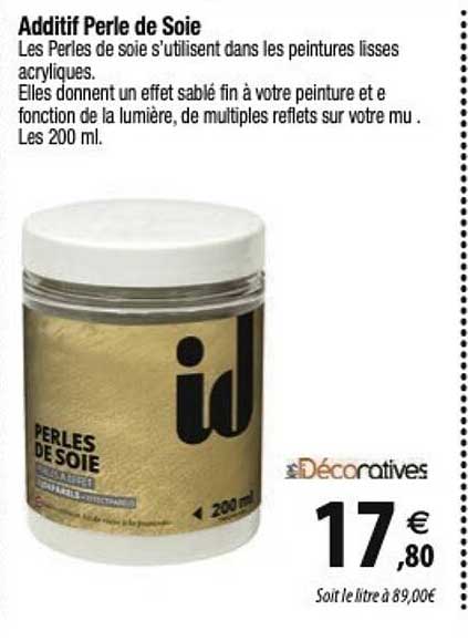 additif perle de soie décoratives