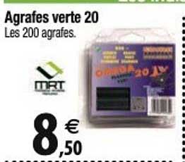 Agrafes Verte 20