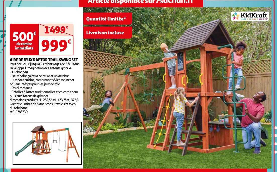 aire de jeux raptor trail swing set