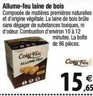 allume-feu laine de bois cosy feu