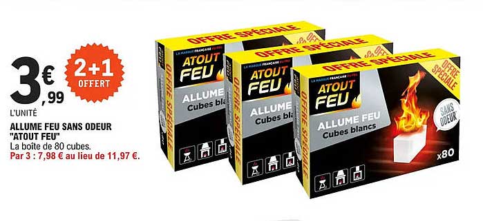 allume feu sans odeur "atout feu"