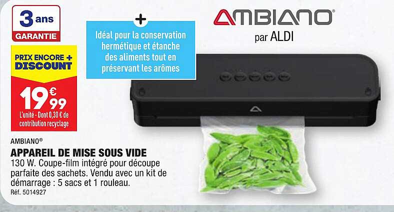ambiano appareil de mise sous vide