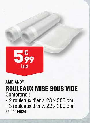 ambiano rouleaux mise sous vide