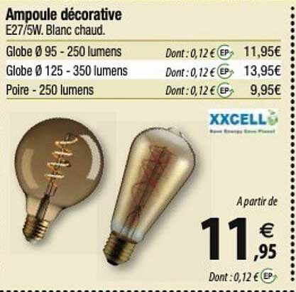 ampoule décorative xxcell