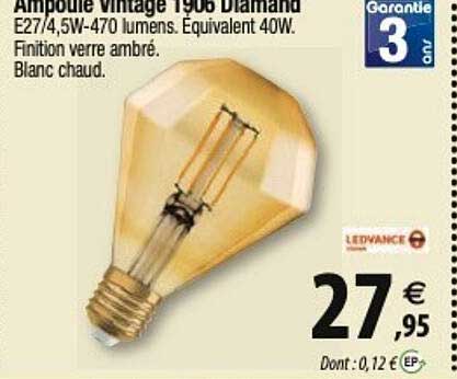 ampoule vintage 1906 diamand ledvance