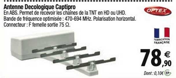 antenne decologique captipro optex