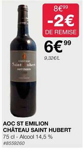 aoc st emilion château saint hubert