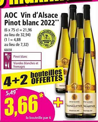 aoc vin d'alsace pinot blanc 2022