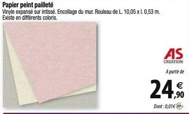 As Creation Papier Peint Pailleté