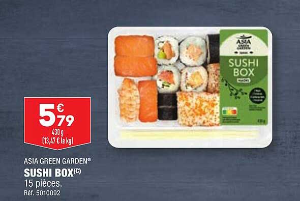 asia green garden sushi box