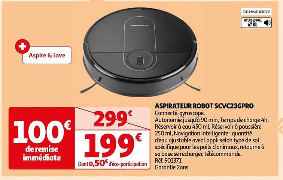 Aspirateur Robot Scvc23gpro Schneider