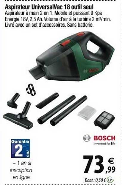 aspirateur universal vac 18 outils seul bosch
