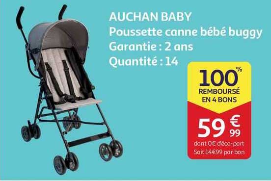 auchan baby poussette canne bébé buggy
