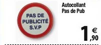 autocollant pas de pub