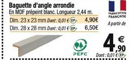 Baguettes D'angle  Arrondie