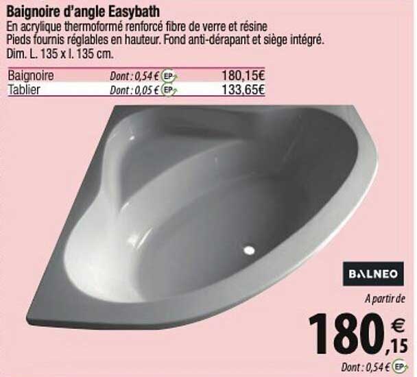 baignoire d'angle easybath