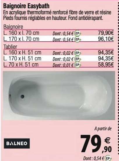 baignoire easybath balneo
