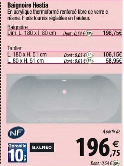 baignoire hestia balneo