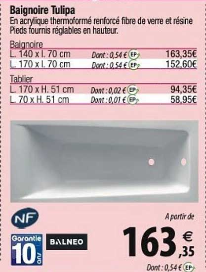 baignoire tulipa balneo