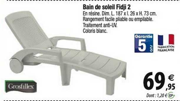 bain de soleil fidji 2 grosfillex